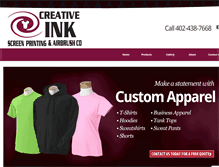 Tablet Screenshot of creativeink.us